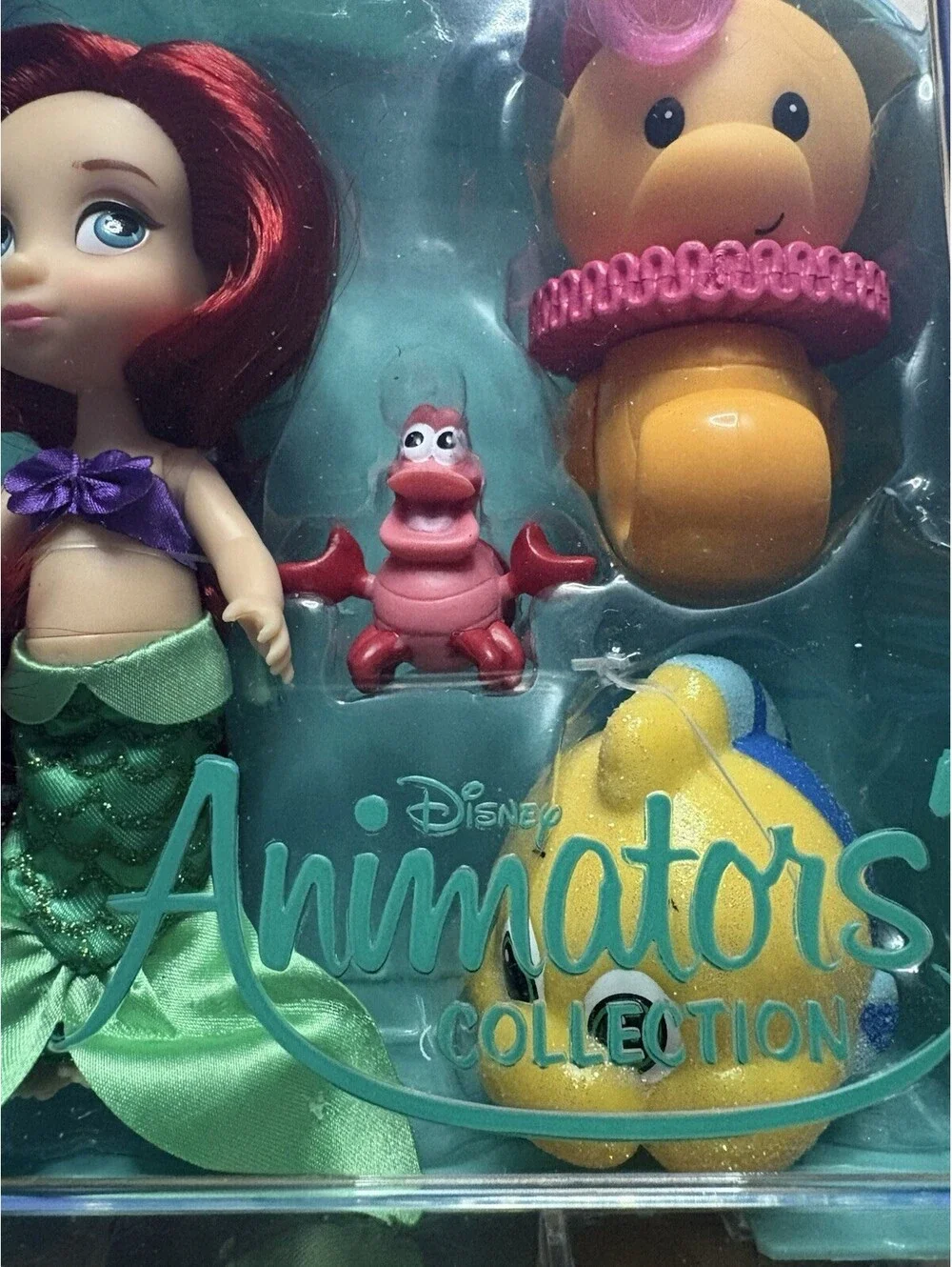 Disney Store Animator Collection Ariel Little Mermaid Mini Doll Playset Case New